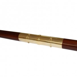 [A03094] Hampe Bois vernis + lance bronze 2,2m 