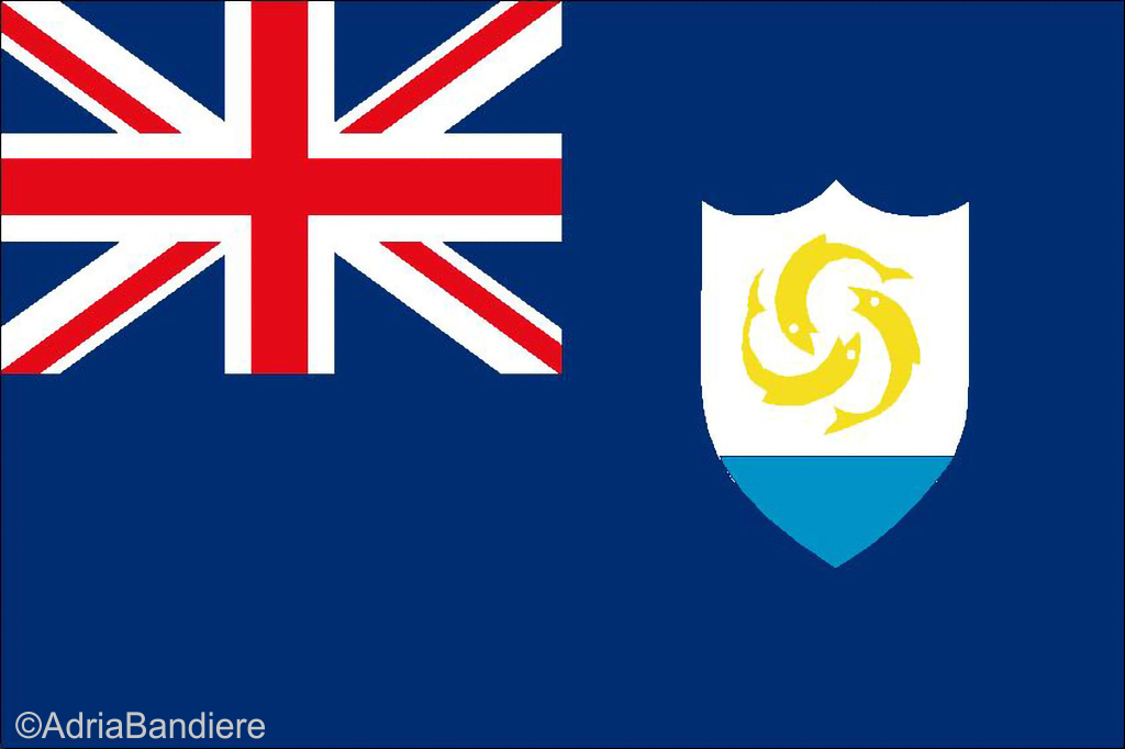 [A00299] Pavillon. 70x100 Etamine Anguilla (Fond bleu) (6)