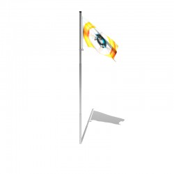 [A00780] Mât. Clic-Clac Télescopique avec Pied Autocal (de 3,5m à 5,5m) pour pavillon 100x150cm